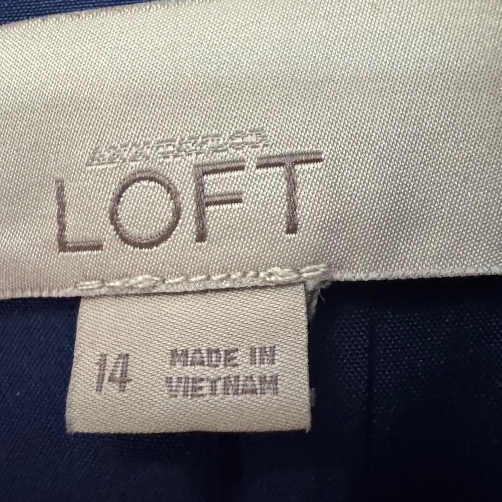 LOFT Royal Blue Textured Open-Front Blazer - Picture 2 of 4